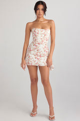 Jasmine Rose Print Draped Corset Dress