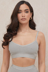 Evie Grey Marl Bandage Bralette