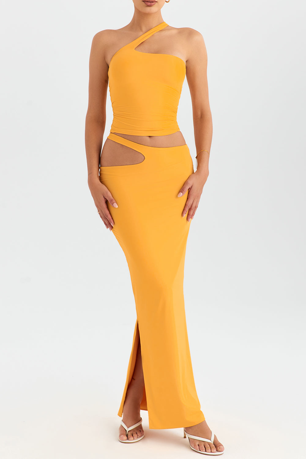 Mistress Rocks Tangerine Cutout Maxi Skirt - SALE