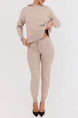 Mistress Rocks Biscuit Knit Jogging Trousers - SALE