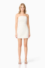 Lola Strapless Mini Dress in White