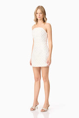 Lola Strapless Mini Dress in White