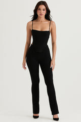 Laurel Black High Waisted Trousers