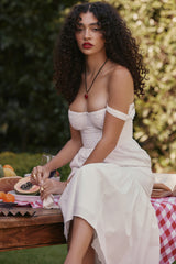 Elia White Broderie Anglaise Midi Sundress