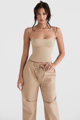 Audette Camel Structured Corset