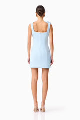 Chantelle Floral Mini Dress in Blue