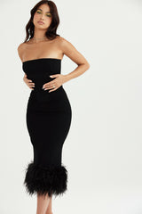 Fionula Black Strapless Corset Dress