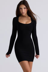 The OG Black Long Sleeve Bandage Mini Dress