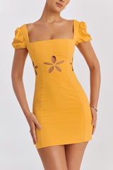 Mistress Rocks Sunburst Floral Cutout Mini Dress - SALE