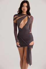 Rokael Shadow Layered Mini Skirt