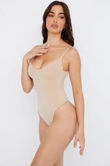 Sculpting Thong Bodysuit Almond