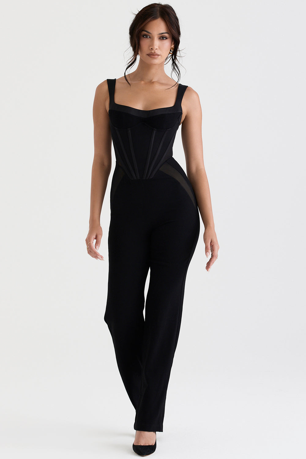 Mylene Black Corset Jumpsuit