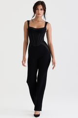 Mylene Black Corset Jumpsuit