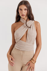 Cheyanne Ecru Gathered Bodysuit