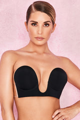 U Plunge Self Adhesive Bra - Black