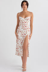 Charlotte Rose Print Corset Midi Sundress