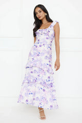 Midnight Magnolia Maxi Dress Purple